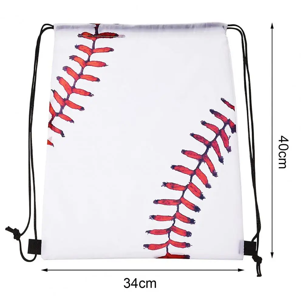 Drawstring Bag Softball Baseball Drawstring Backpack Outdoor Fitness Waterproof Bag Portable Baseball Goodie Pouch