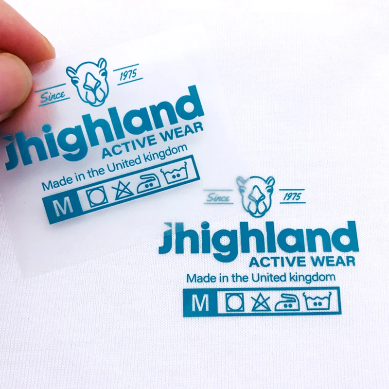 100Pcs DIY Heat Transfer Iron On Name Size Brand Personalized Collar Neck Labels Stickers Washable Tags Clothes