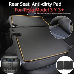For Tesla Model 3 Y 2017-2023 Car Rear Seat Anti-dirty Pad Trunk Pads Seat Back Anti-kick Protective Cushions for Model3+ 2024