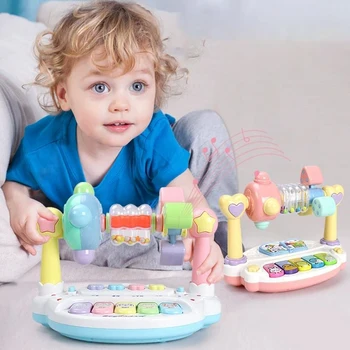 Baby Toys Rotating Music Piano with Light Sound 12 to24 Months Educational Toys Animals Sounding Keyboard Kids Playing Type Gift 2