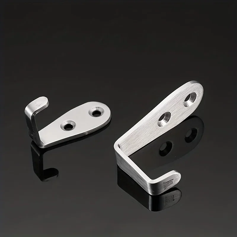 Double Hole Hook 8/4 PCS Heavy Duty Stainless Steel Wall Hook Waterproof Sticky Bathroom Hanging Towel Key Coat Bag