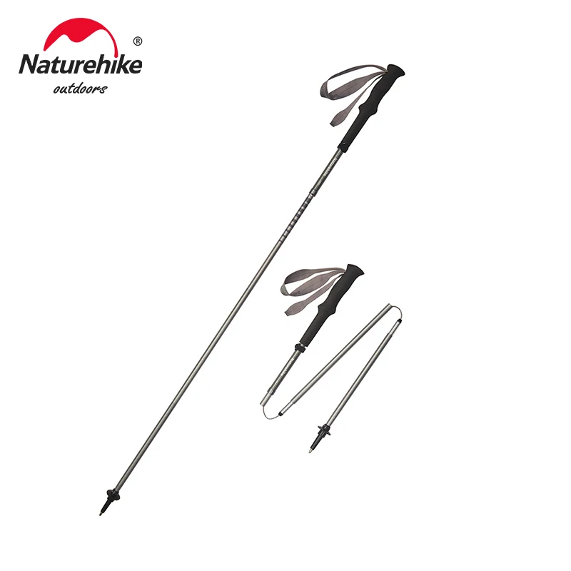 Naturehike trekking poles Lightwind Pro all-aluminum 4-section folding outdoor camping hiking climbing ultralight walking stick trekking pole walking stick trekking poles