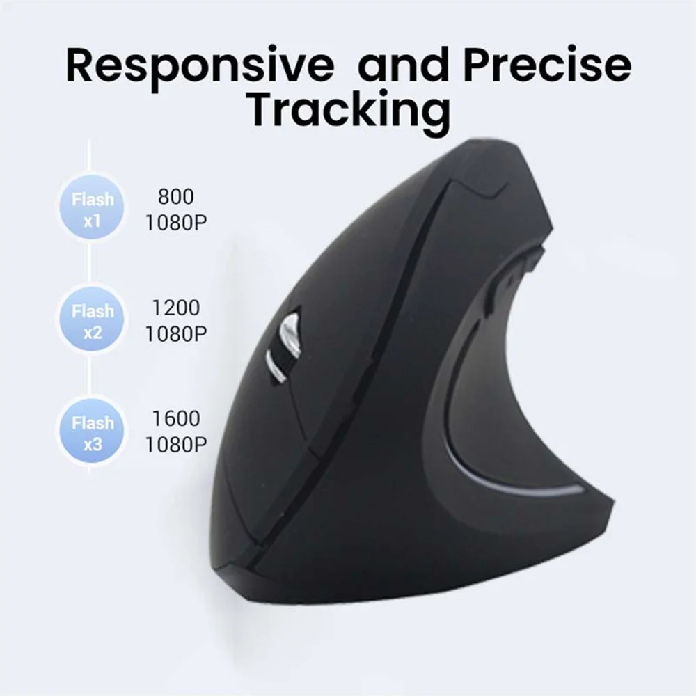 Vertical Gaming  Mouse Ergonomic 2.4G Wireless Optical with Buttons For Laptop PC Computer Desktop Acceessories in Offices