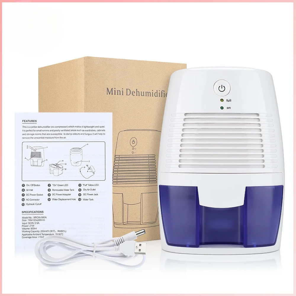 

Household Small Dehumidifier Dryer Portable Quiet Quick Prevent Odor Mildew Bacteria Drive Moisture One-button Bedroom USB Direc