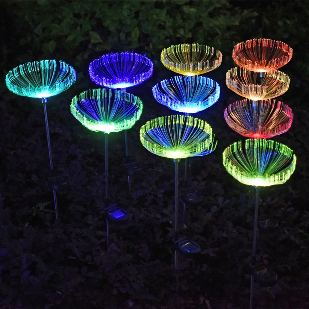 

Solar Led Fiber Optic Jellyfish Outdoor Decoration Garden All for Yard and Vegetable Patch Waterproof Home Flowers Lawn Lamps