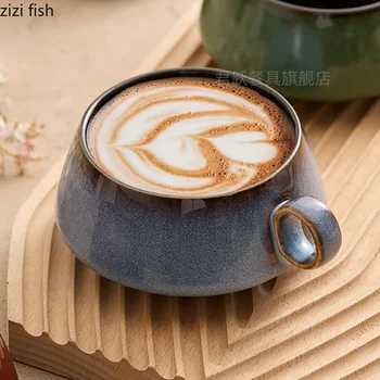 Cambia forno Tazza in ceramica Tazza in ceramica Tè pomeridiano Caffè Tazza da latte Tazza da latte Tazza da bevande Tazze da colazione Tazze da acqua creative Tazza da tè 2