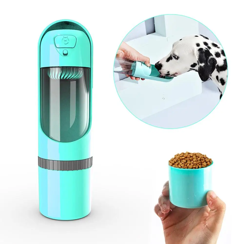 

YOUZI Dog Water Bottle Portable Travel Water Bottle With Treat Food Container Leak-proof Water Dispenser With Filter