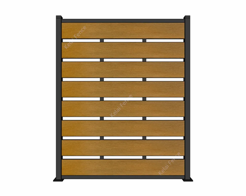 Composite Fence Garden Fence WPC Fence Plastic (80*20mm) Easy to Insstainless Steelgmenn Factory Supplywoodgap Wood FSC Aluminum