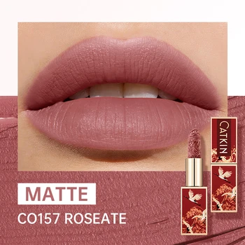 CATKIN Makeup Velvet Matte Lipstick, Hydrating Satin Long Lasting lipstick with Smooth and Creamy Texture