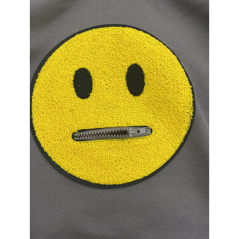 Zipper Pocket Smile Face Patchwork Fleece Hoodies Sweatshirts Streetwear  Mens Hip Hop Casual Pullover Hooded Male Tops 1145 - AliExpress