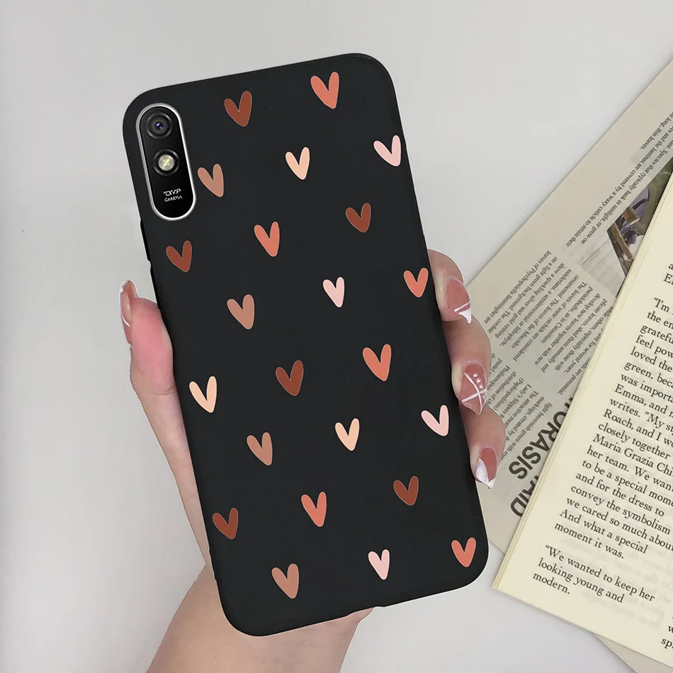 Fashionable Butterfly Heart Pattern Silicon Phone Cover for Xiaomi Redmi 9 Series