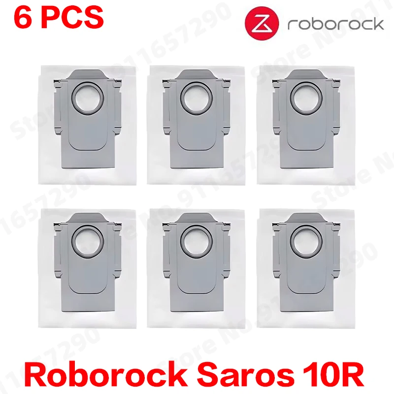 Roborock Saros Vacuum Accessories Kit - Main Brush, Side Brush, HEPA Filter, Mop Cloth, Dust Bag