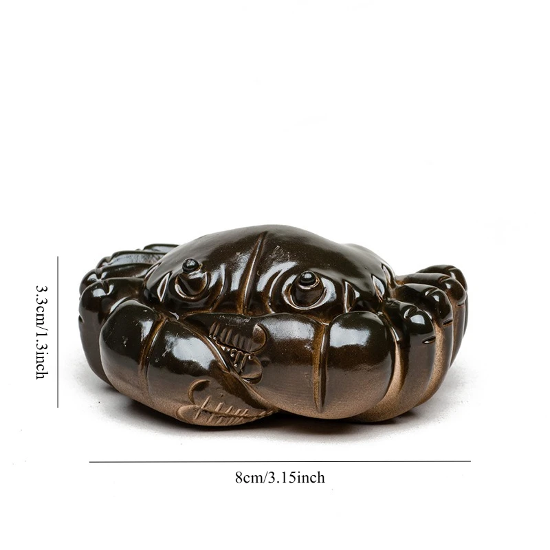 이싱 퍼플 샌드 변색 게 차 장식품 수제 지샤 피규어 탁상 장식품 다도용 가정 사무실 선물