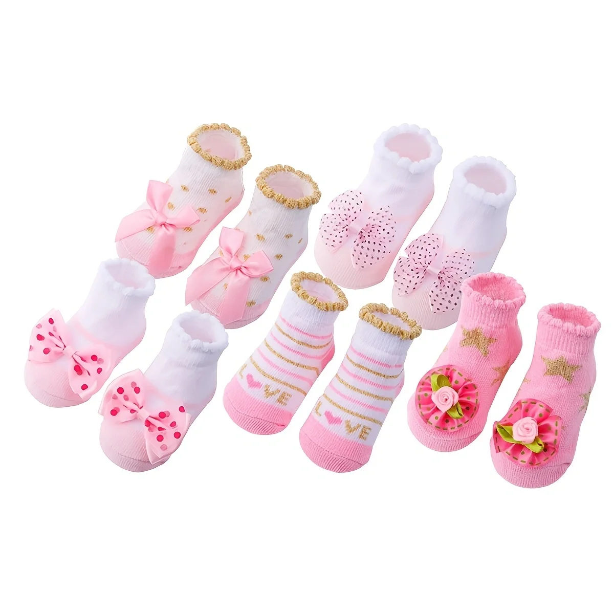 Kids Children's Socks for Girls Boys Non-slip Print Cotton Toddler Baby Christmas Socks for Newborns Infant Short Socks Clothing 3