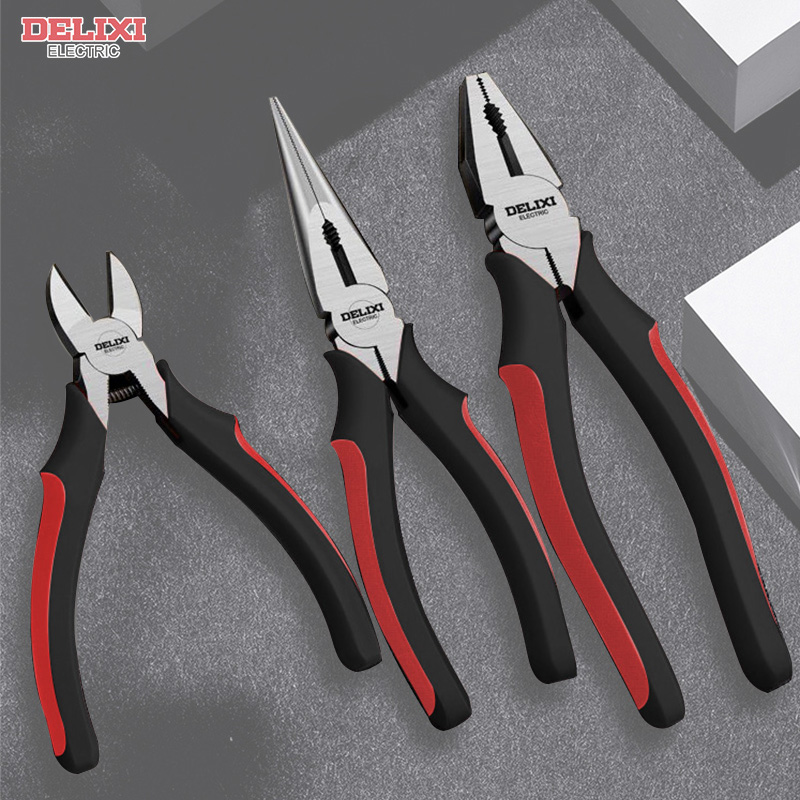 DELIXI ELECTRIC Wire Pliersï¼Sharp Large Opening Diagonal Pliers Needle Nose Pliersï¼for Cuttingï¼Twisting and Clamping MetalWires
