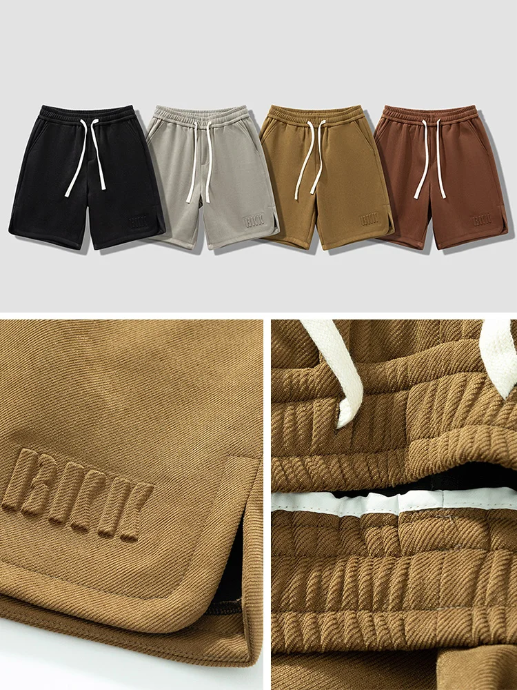 2024 New Summer Men's Shorts Drawstring Baggy Sweatshorts Male