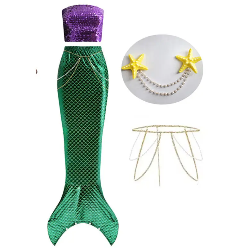 

Парик женский для взрослых и девушек, юбка рыбий хвост, Хэллоуин