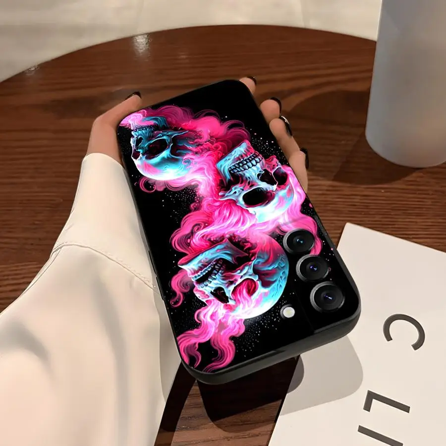 Fashion Pink Skull Phone Cover Case - Stylish Protective Design