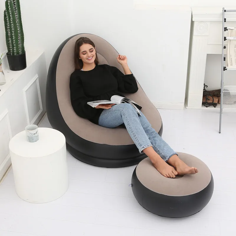 Modern Outdoor sofa Multipurpose lazy sofa with footstool Outdoor foldable portable lounge chair