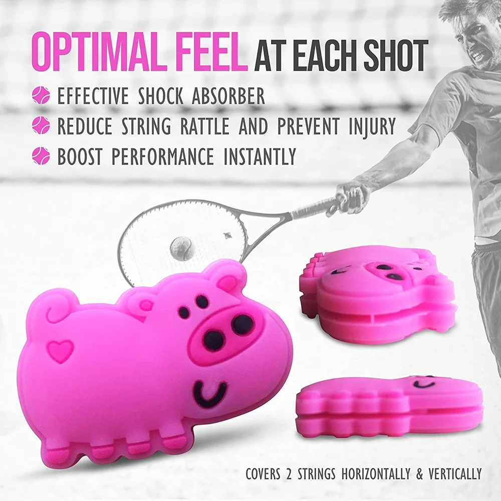 Tennis Racket Vibration Dampener 2pcs Shock Absorber Stablize Your String for Better Performance Fun Dampeners Set