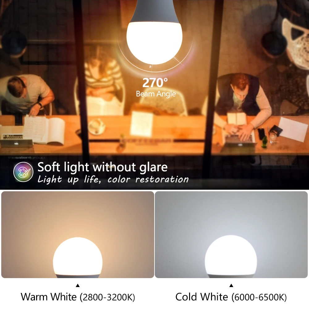 High Brightness LED Bulb Lamp with Smart IC Technology, E27 Base, 220V-240V, Various Wattages