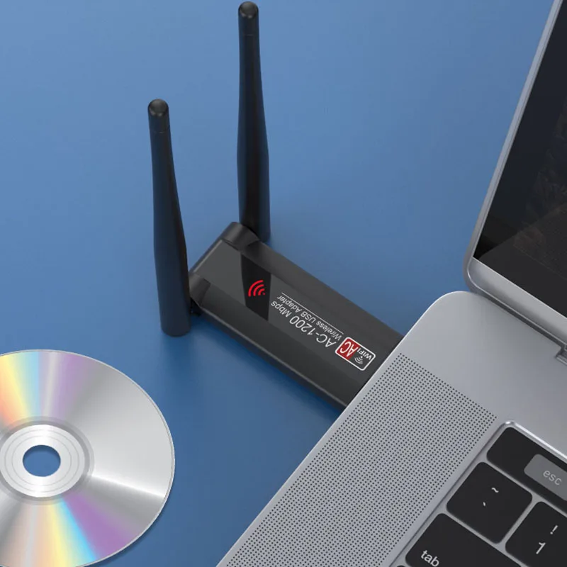 

1000M USB3.0 Wireless Ethernet Card 1200M 2.4GHz 5.8GHz Dual Frequency 5G Wifi Adapter Signal Receiver
