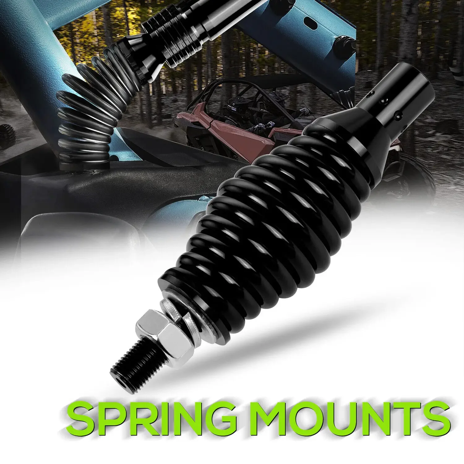 2pcs Universal Flag Whip Light Mount Whip Light Spring Bracket High ...