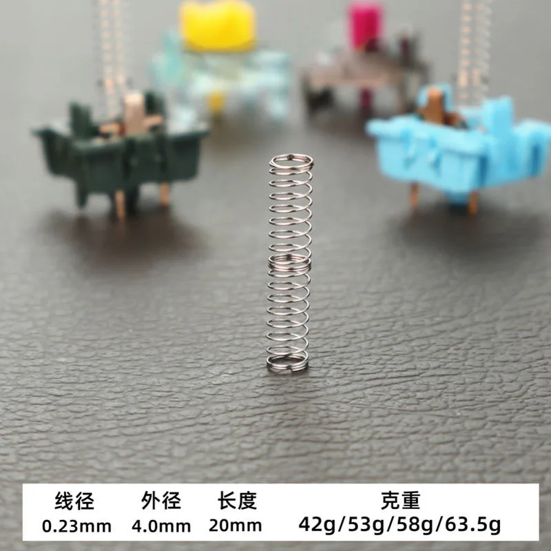 기계식 키보드 MX 스위치 스프링, 2 단 힘, 42g, 53g, 58g, 63.5g, 20mm 길이 축 스프링, DIY 수리, 게이트론 체리, 110 개