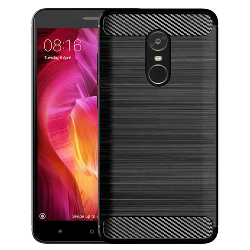 Luxury Shockproof Silicone Case with Carbon Fiber Design - Full Protective Soft Cover