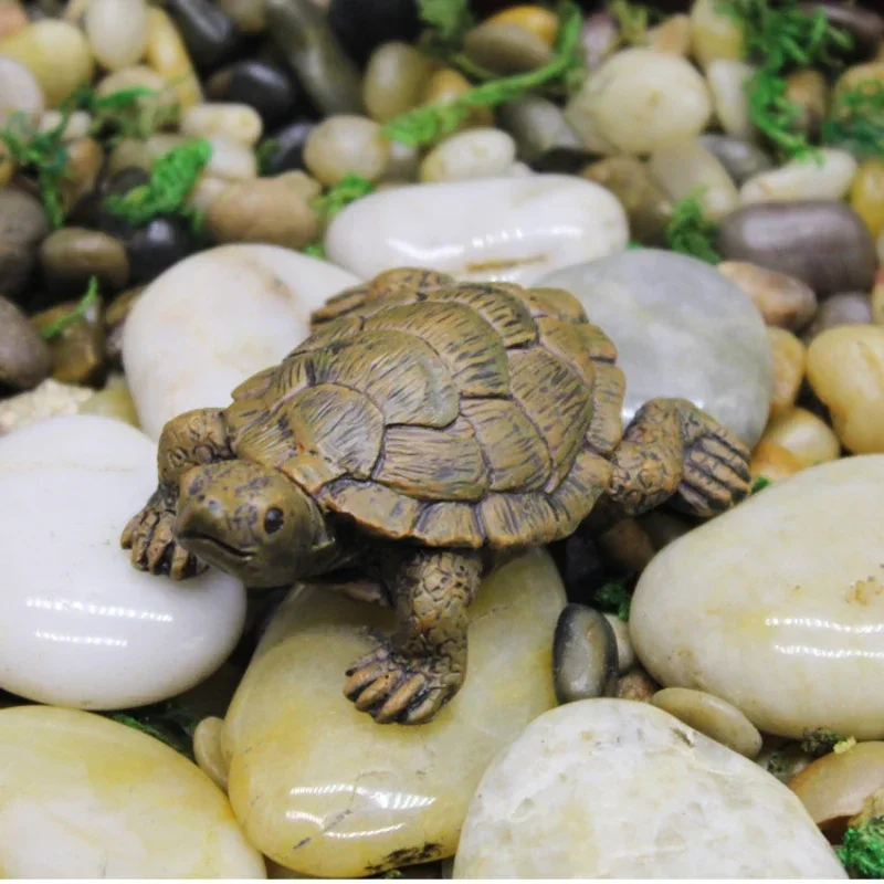 Fish Tank Ornaments Charming Sea Turtle Resin Statue for Aquariums Fairy Gardens