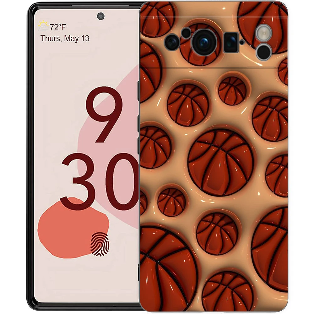 Coole Basketball-Handyhülle für Google Pixel 9, 8, 7, 6, 7A, 6A, Pro, stoßfestes Silikon, weich, 9 Pro, XL, Silikonhülle, Capas Fundas – Detail 3