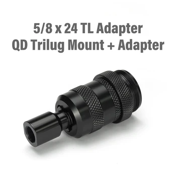 Quick Detach Trilug Mount Stainless Steel 3 Tri Lug Adapter 1 3 16x24 to 1 375x24