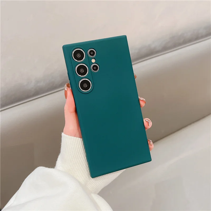 Premium Liquid Silicone Shockproof Phone Case with Soft Square Frame Design