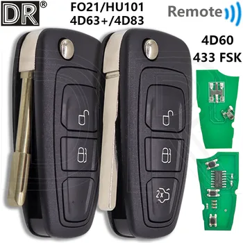 Great 433 FSK 4D60/4D63/83 Chip 5WK50165 5WK50166 5WK50168 Car Remote Key For Ford Focus Kuga Fiesta C-Max Mondeo Galaxy 1