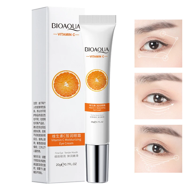 

BIOAQUA Vitamin C Eye Cream Anti Dark Circles Moisturizing Eyes Contour Anti-wrinkle Beauty Health Eyes Skin Care Cosmetics