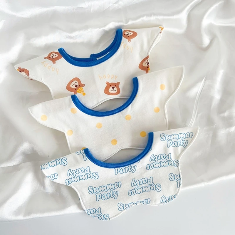 

3pcs Newborn Saliva Towel Infant Feeding Bibs Baby Bib Burp Cloths Baby Bibs Drooling Apron Cotton Drooling Apron for Toddlers