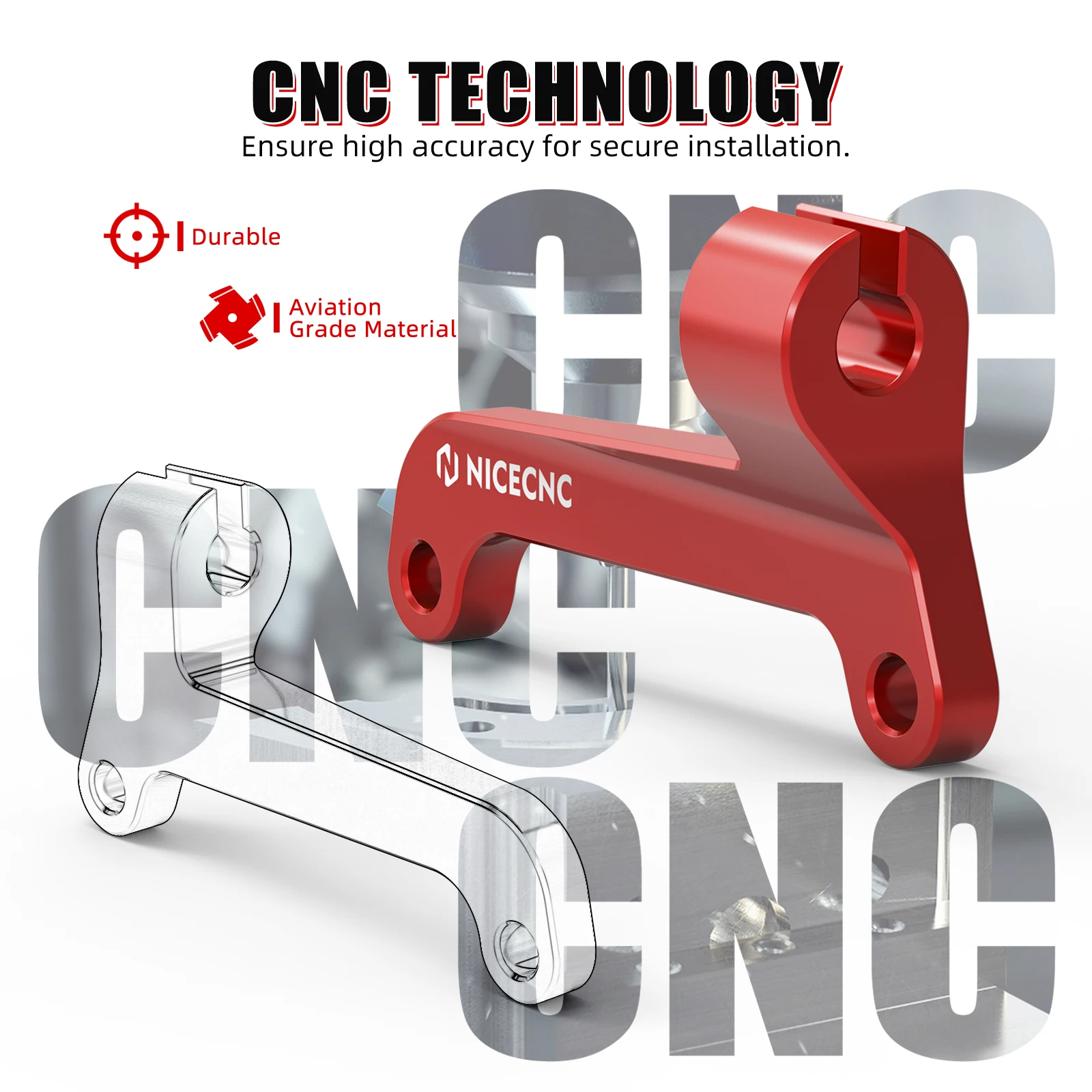 NICECNC Für TRX450R 2006–2009 Kupplungszughalter für Honda TRX450ER 2006–2014 2007 2008 22838-HP1–600 ATV 450R TRX Aluminium – Detail 12