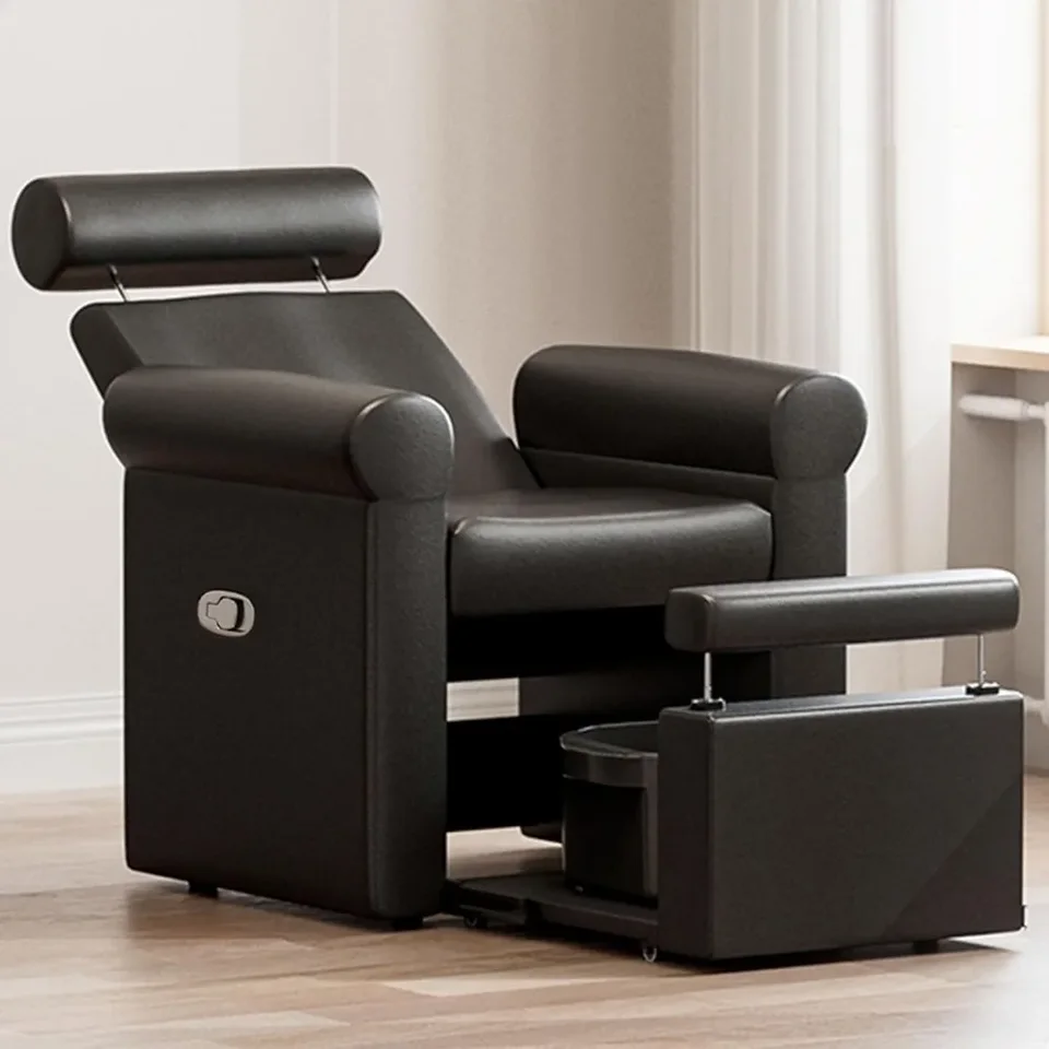 Ergonomic Reclining Pedicure Chair Pipeless Design