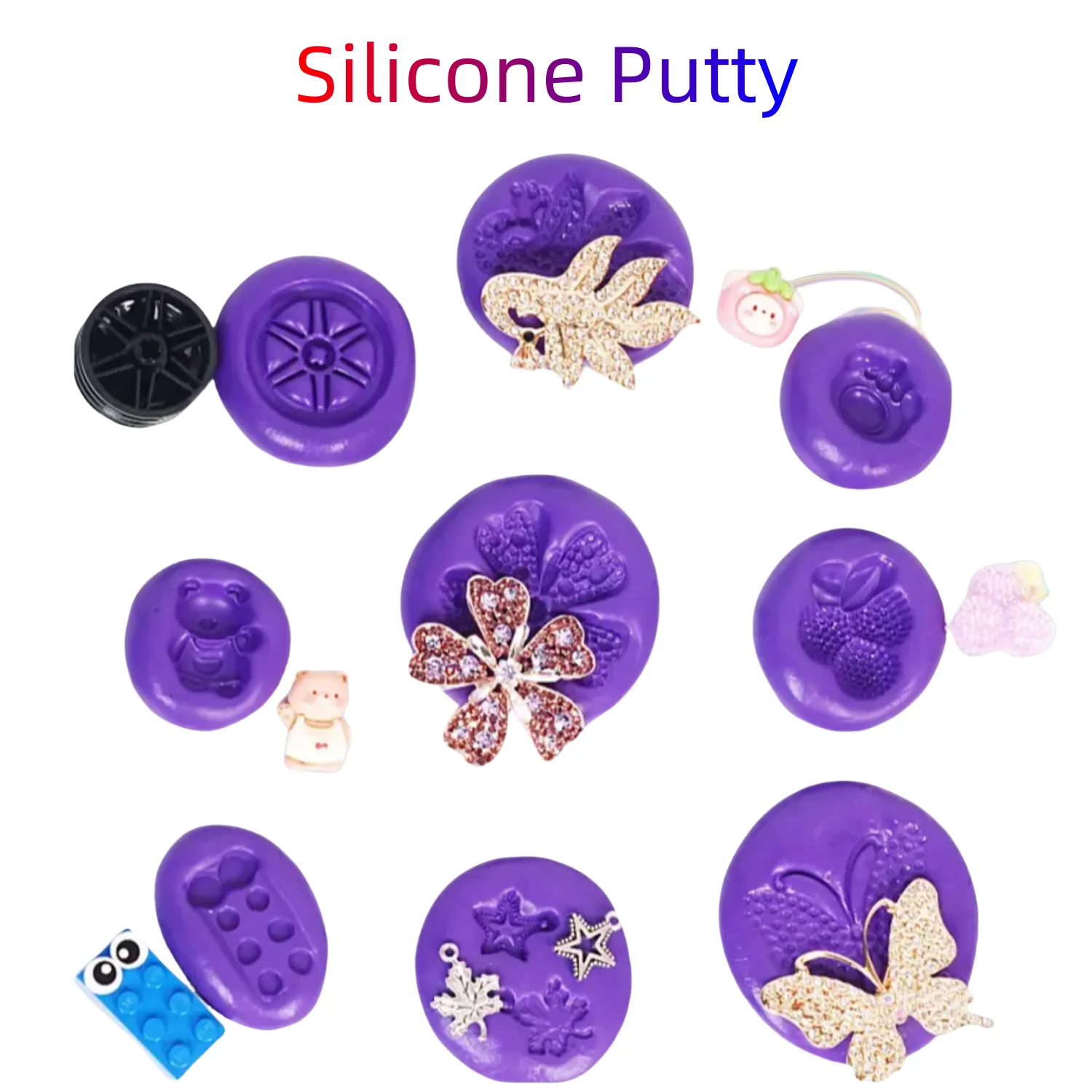 Purple Silicone Mold Putty for Resin Casting & Crafts - Safe, Non-Toxic, Flexible, and Easy Mix