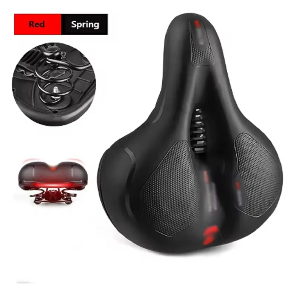Bicycle Saddle Reflective Shock Absorbing Hollow Bike Saddle MTB Bicycle Seat Breathable Rainproof Cycling Road Mountain Cycling Accessory