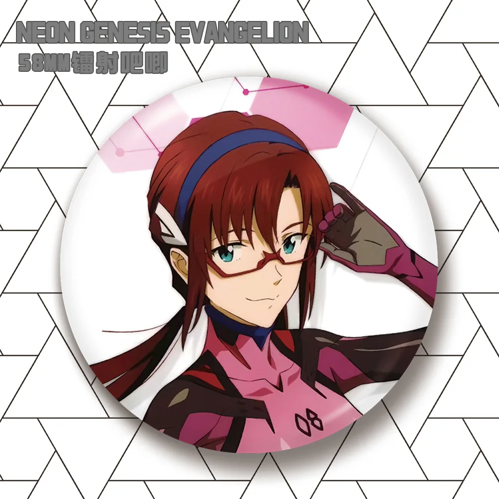 Evangelion Character Laser Engraved Anime Badge Pin