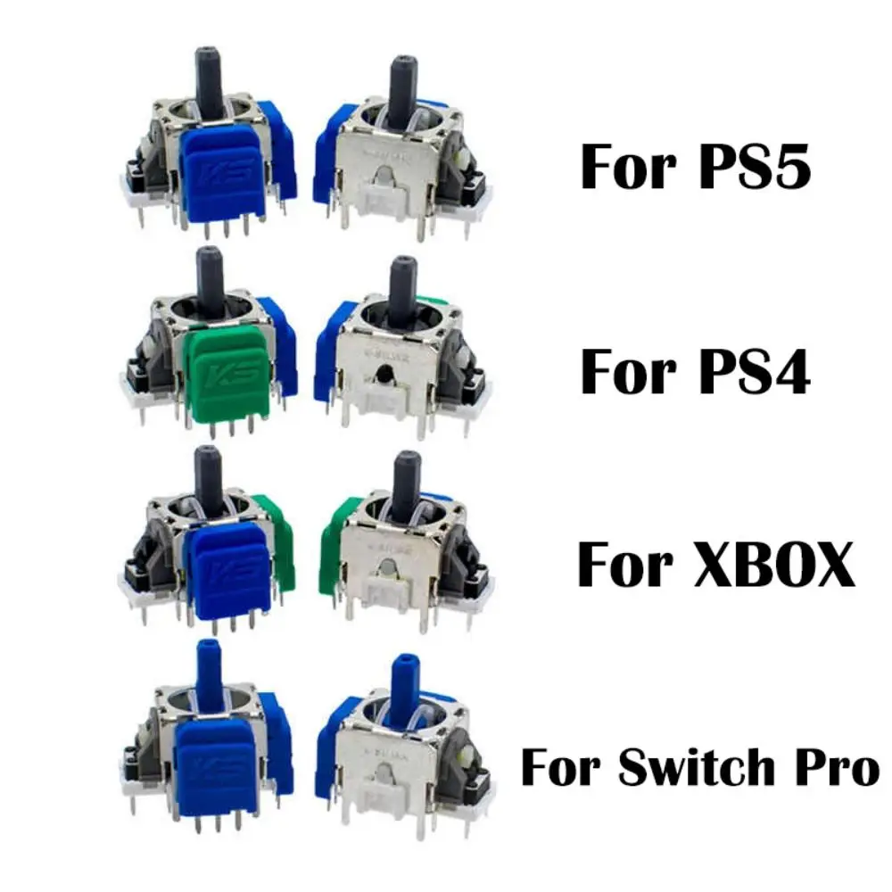 4PCS 안티 드리프트 TMR 전자기 조이스틱 3D 아날로그 고정밀 로커 교체 부품 PS5/PS4/Xbox/Switch Pro용 내구성
