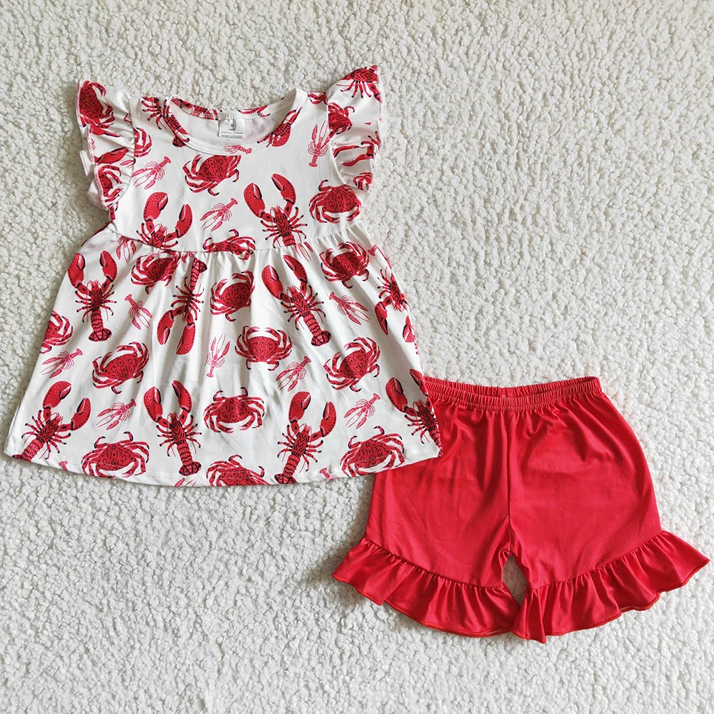 Set Completo Per Bambina: Tunica Con Volant E Leggings - Nuovo