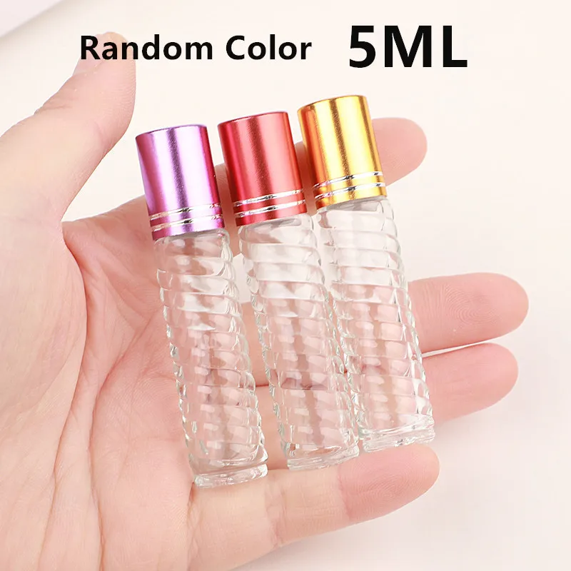 

Wholesale 5ML Random Color Thread Transparent Thin Glass Spray Bottle Sample Glass Vials Portable Mini Perfume Atomizer 2#
