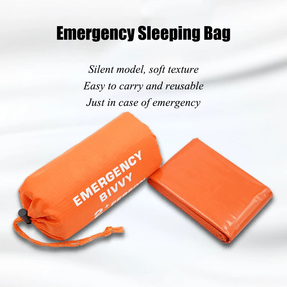 Emergency Sleeping Bag Thickened Waterproof Warm Survival Blanket Reusable Lightweight Compact First Aid