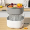 Large Capacity, Efficient Vegetable and Fruit Ultrasonic Washing Machine - Kitchen Appliance Food Grains Purifier Bucket 4