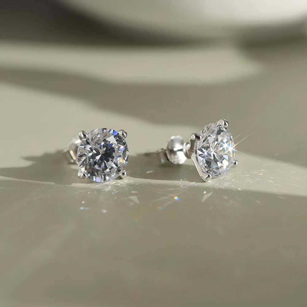 ORSA JEWELS 8A Zirkonia-Ohrstecker aus echtem 925er-Sterlingsilber mit Zirkonia, runder Schliff, hochwertiger, zierlicher Schmuck LZE53 – Detail 11