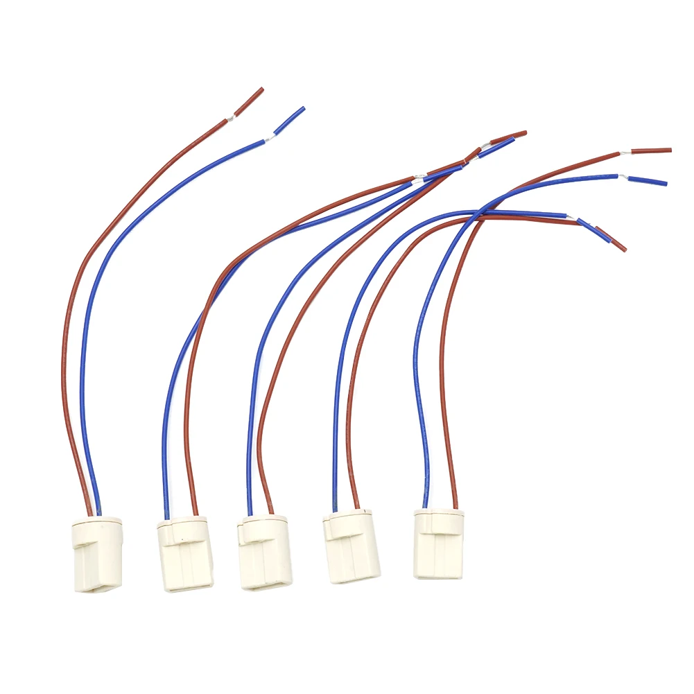 G9 Lamp Holder Socket 5Pcs With Cable For Halogen LED Bulbs Lamp Base