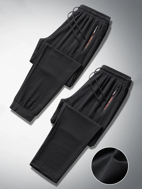 Pantaloni Uomo In Ice Silk Larghi | Pantaloni Sportivi Leggeri E Comodi | Vita Alta Per Estate E Sport