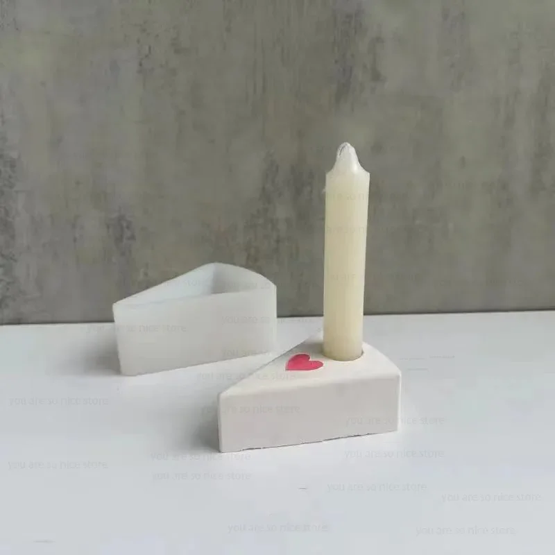 DIY Candle Silicone Mould Flower Silicone Mould Candlestick Holder Cheese Shape Candlestick Holder Casting Moulds Rod Taper Candles Resin Molds Silicone Mold
